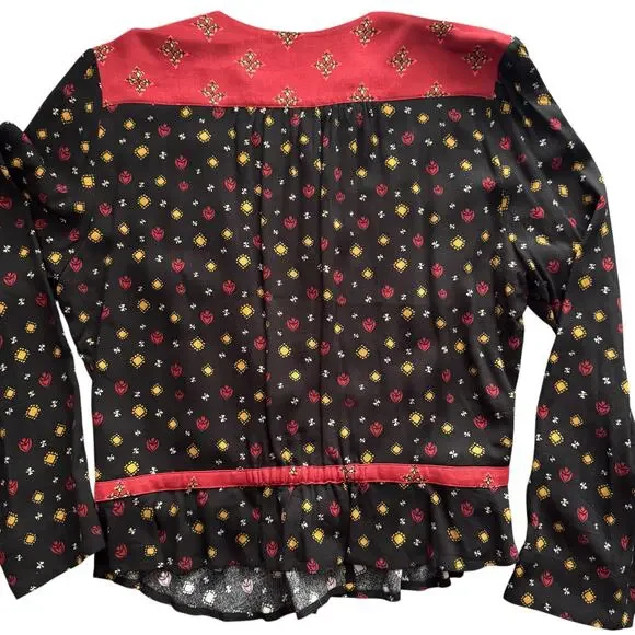 Free People Where We Roam Wrap Surplus Top Sz Large NWOT - Picture 6 of 7